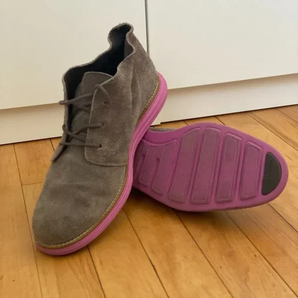 Cole Haan Gran.OS Suede Plum Chukka Sz 10.5 COLE HAAN LUNAR GRAND CHUKKA Comfort Suede Laced Up Ankle  main image 3